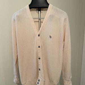 Arnold Palmers Men's Cream Cardigan Sweater (golf)